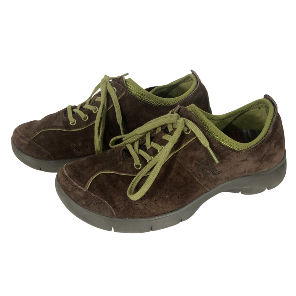Dansko Women's Elise Oxford Sneaker Comfort Suede Leather Brown Green Size 40